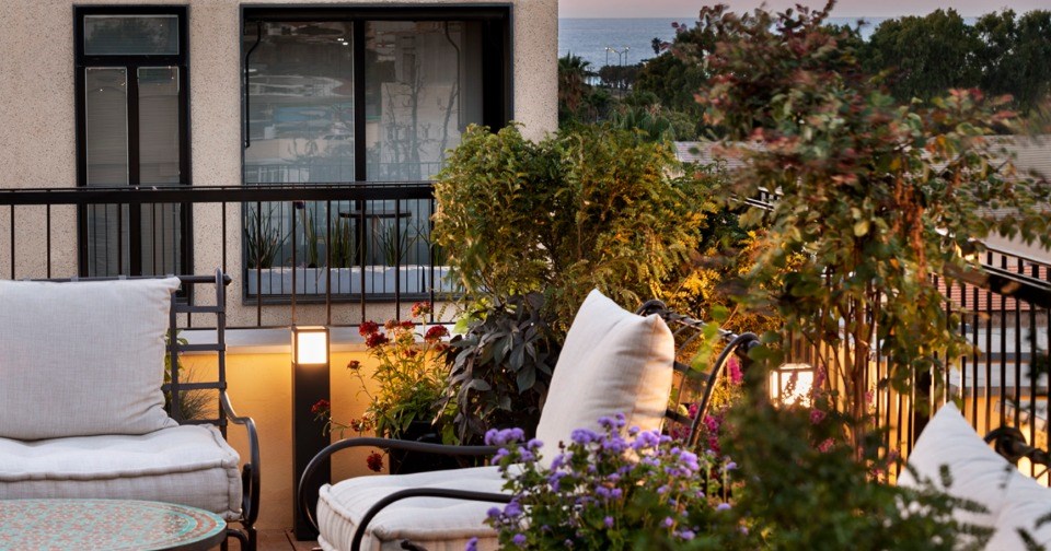 מלון דריסקו תל אביב - מרפסת על גג המלון 
